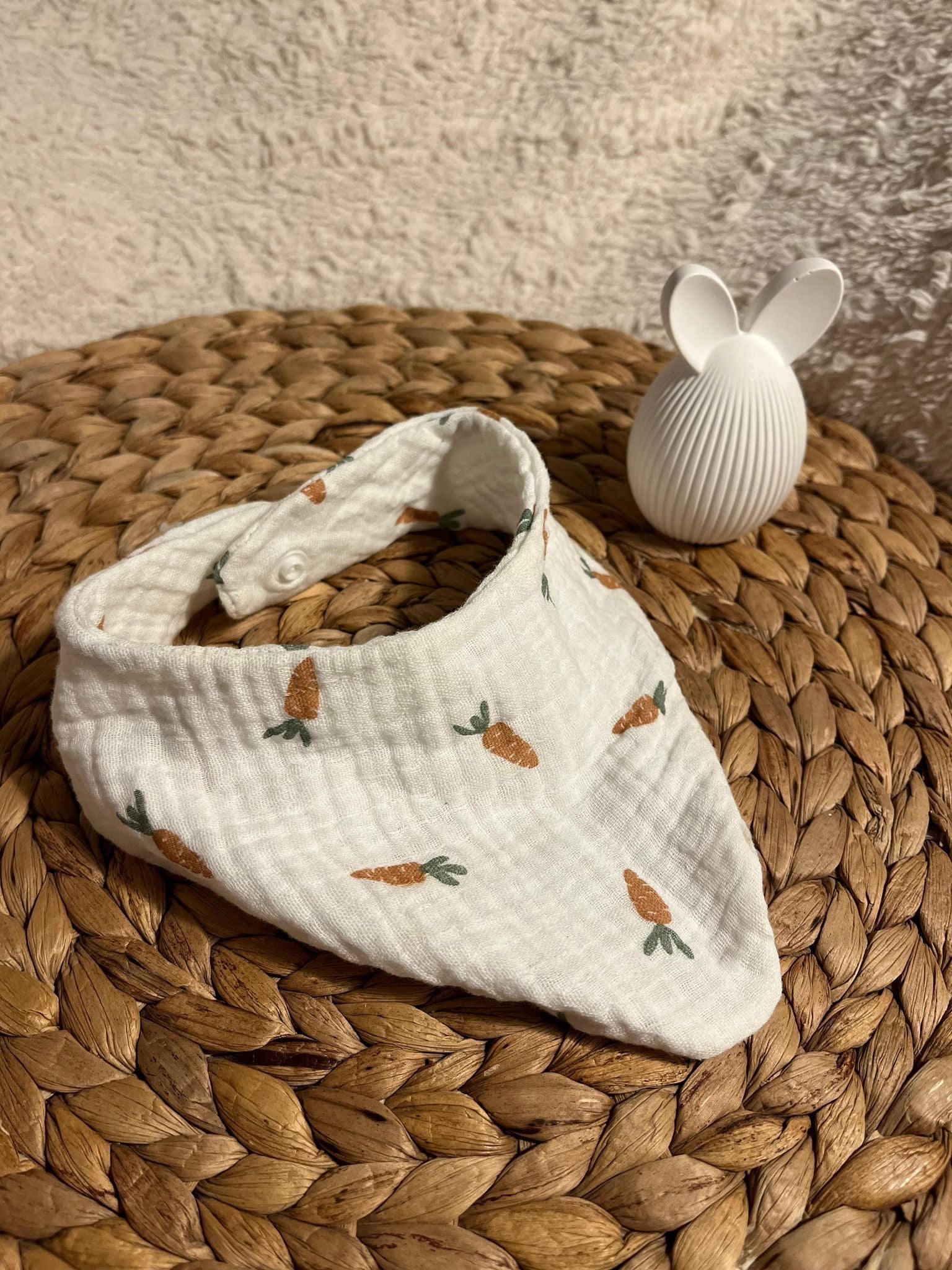 Dreiecktuch Karotte – Musselin für Babys und Kleinkinder